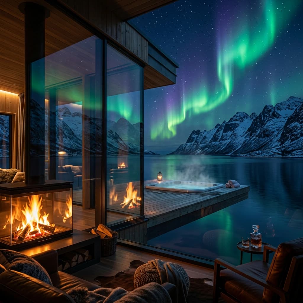 image-Fjords et aurores boréales